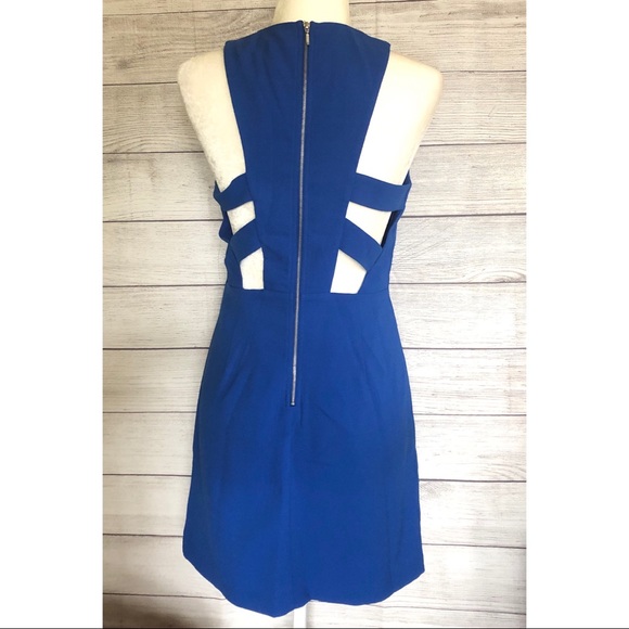 Forever 21 Blue Cutout Dress Size Large New - Picture 2 of 9